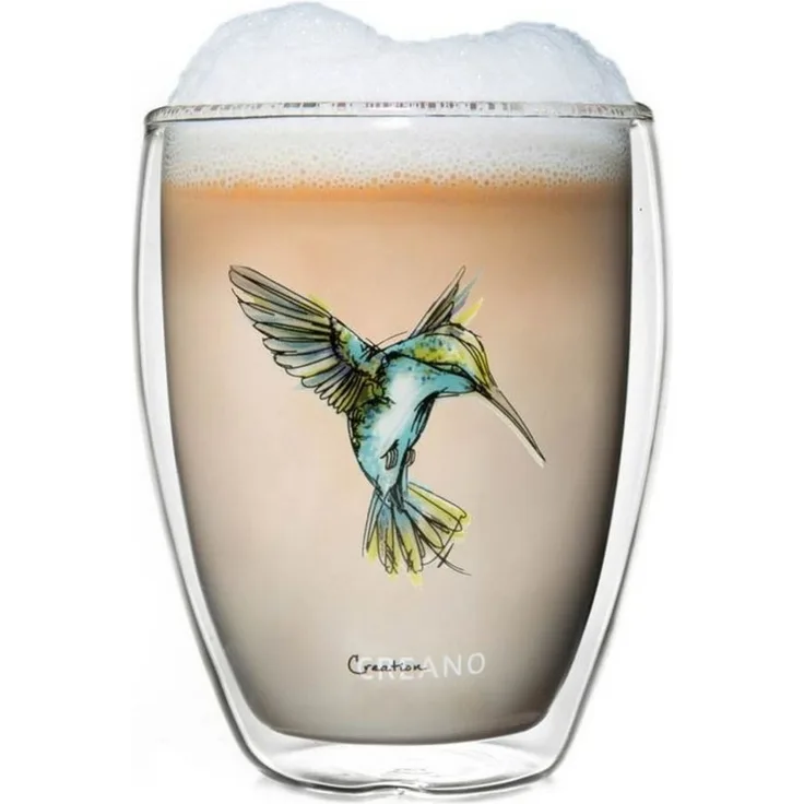 Creano Teeglas Thermo-Glas Hummi in Blau, Borosilikatglas, 1-teilig