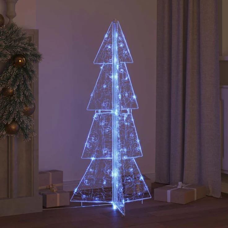 vidaXL Weihnachtsbaum Blau 120 cm Acryl 100 LEDs 42019204 – Bild 3