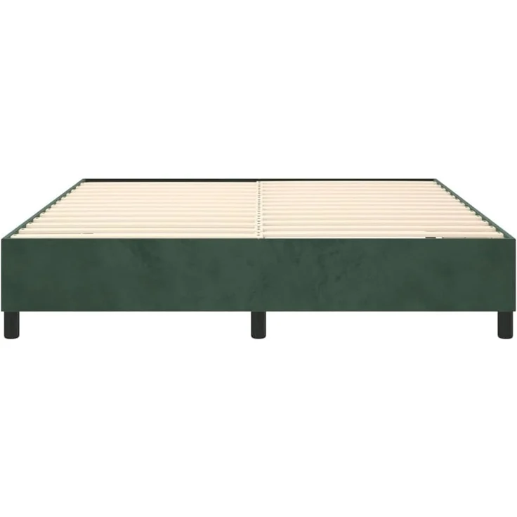 vidaXL Boxspringbett, Samt dunkelgrün, 180x200 cm – Bild 5