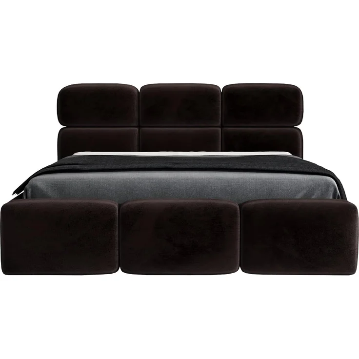 Polsterbett MAROKO 90x200 ohne Matratze mit Bettkasten und Lattenrost. Farbe: Espresso 6 – Bild 4
