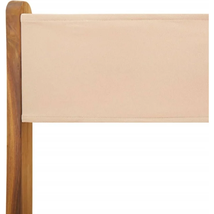 vidaXL Gartenstühle 6 Stk. Klappbar Beige Stoff und Massivholz 3214620 – Bild 8