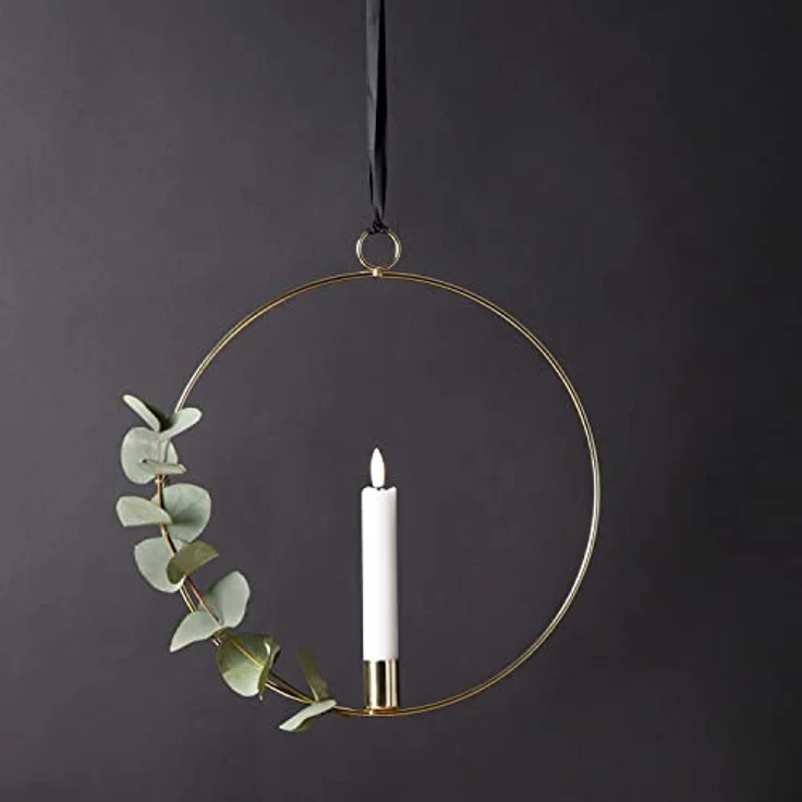 MARELIDA Hängeleuchte Dekoring mit LED Kerze Flamme mit Aufhänger 28,5cm Timer Batterie, LED Classic, warmweiß (2100K bis 3000K) – Bild 5