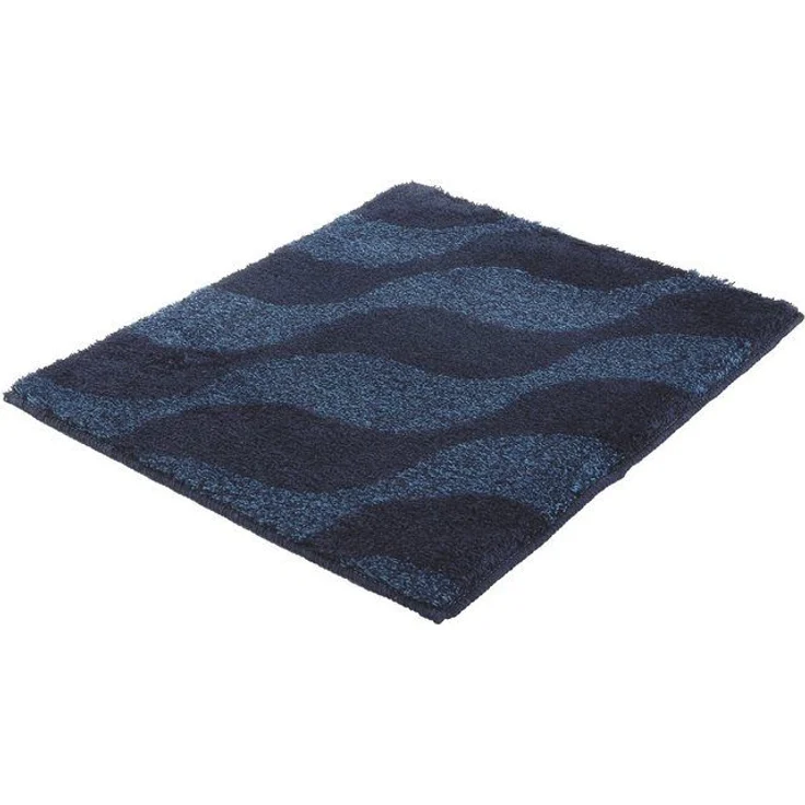 Kleine Wolke Badematte »Onda«, Höhe 15 mm, rutschhemmend beschichtet, fußbodenheizungsgeeignet, Polyacryl, rechteckig, Badteppich, modernes Ton in Ton Wellendesign, flauschig – Bild 4