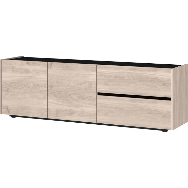 Germania Lowboard 1056-627 GW-Cantoria, in Eiche/Schwarz, Schubladen mit Selbsteinzug, 162 x 63 x 40 cm (BxHxT) – Bild 6