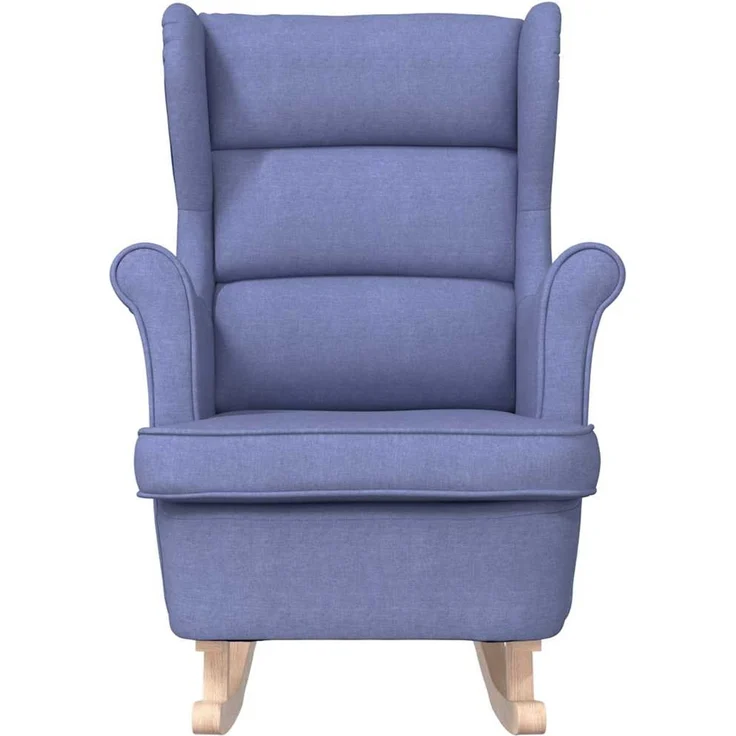 Schaukelsessel, Schaukelstuhl Jeansblau 74x90x102 cm Stoff – Bild 4