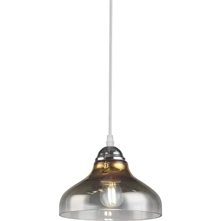 GTV Pendelleuchte MARITE, Deckenleuchte, 7085, AC220-240V, 50/60Hz, 1*E27, IP20, DURCHM. 26 CM, einzeln, schwarz/gold – Bild 2