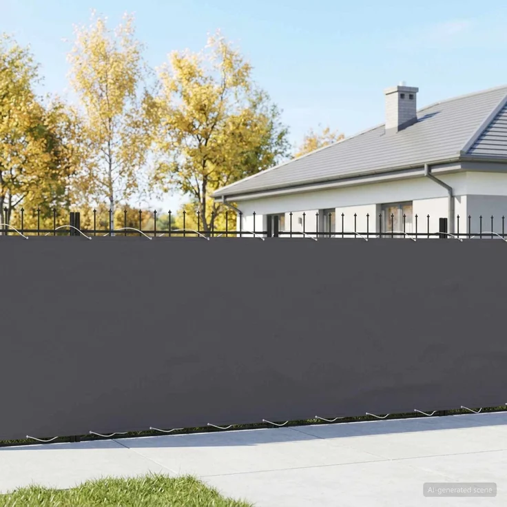 vidaXL Balkon Sichtschutz 200 x 500 cm Stoff mit PU-Beschichtung 42036345 – Bild 1