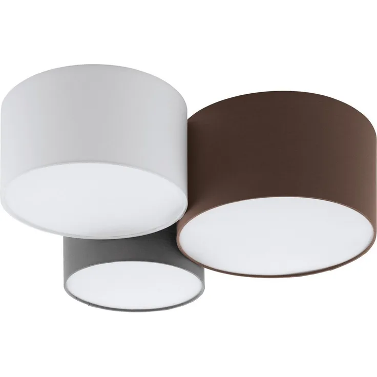 Eglo 97479 Deckenleuchte PASTORE weiß anthrazit-braun, weiß, grau E27 3X60W L:61cm B:49,5cm H:25,5cm