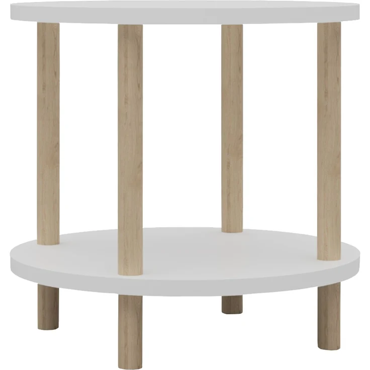 Beistelltisch Ves 49xØ42 cm Weiß [en. casa] – Bild 4