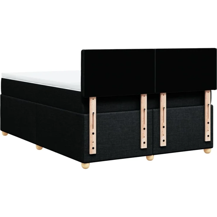 vidaXL Boxspringbett mit Matratze Schwarz 160x200 cm Stoff 3289047 – Bild 8