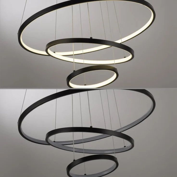 JUST LIGHT 15070-18 CERCHI Pendelleuchte schwarz 3000K – Bild 2