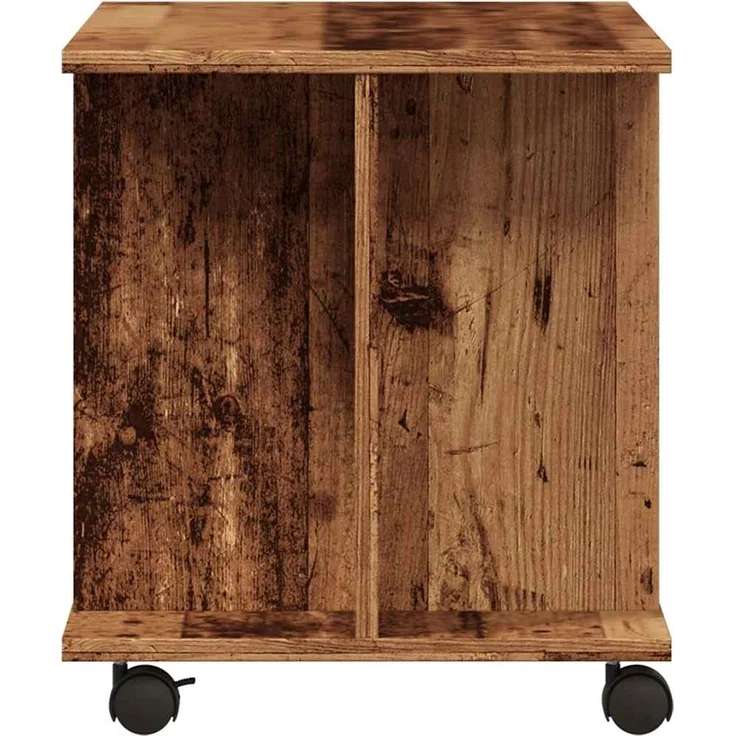 vidaXL TV-Regal mit Rollen Altholz-Optik 80x40x45 cm Holzwerkstoff 855790 – Bild 4