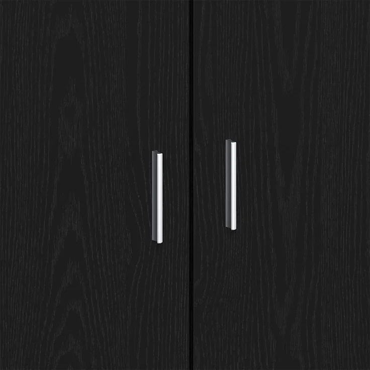 vidaXL Sideboard Schwarz Eichen-Optik 80 x 40 x 75 cm Holzwerkstoff 862749 – Bild 8