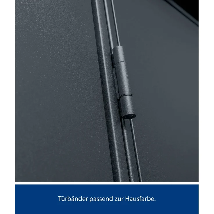 Hörmann Metall-Gerätehaus Berry Modern mit Satteldach Typ 3, 324 x 248 cm, anthrazitgrau, 8 m²,1-flüglige Tür – Bild 4