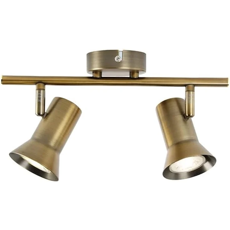 Qazqa LED Aufbaustrahler Karin, ohne Leuchtmittel, GU10, Bronze, Modern, Stahl, 2-flammig – Bild 3