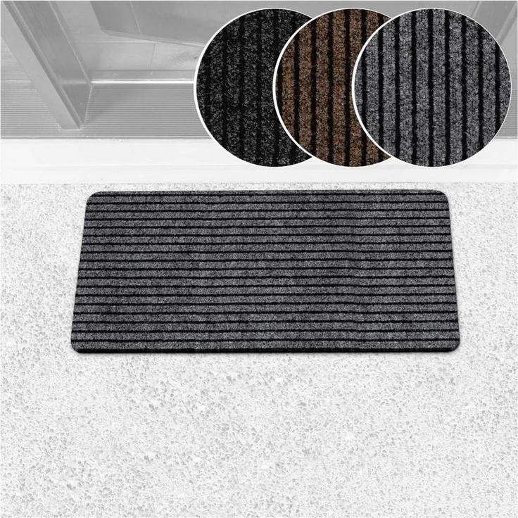 ANRO Fußmatte Türvorleger Schmutzfangmatte MiSCHA, eckig, Höhe: 8 mm, Robust-Weich Größe 40x80cm – Bild 1