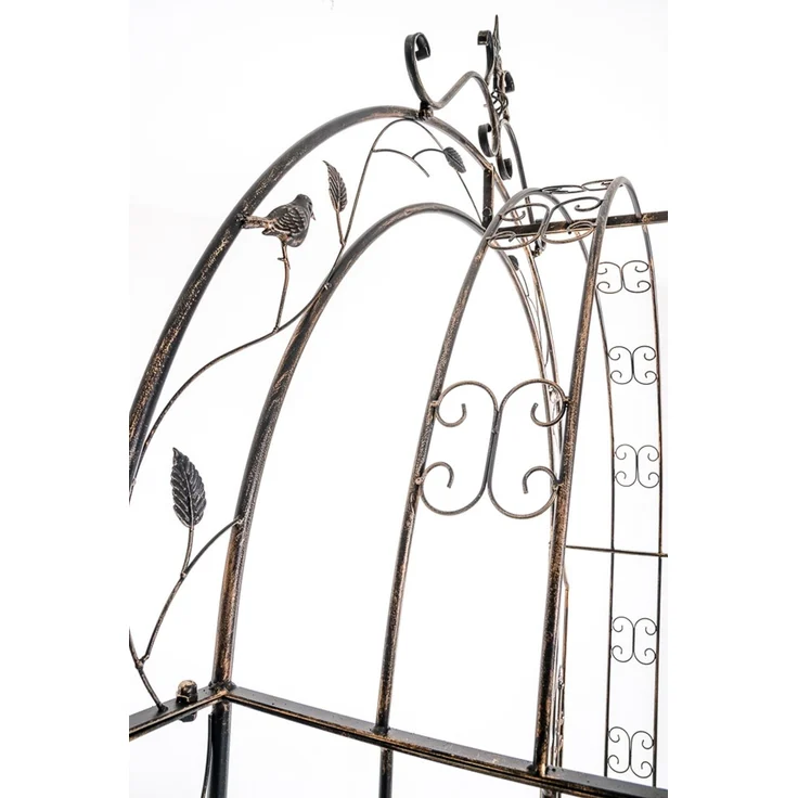 Rosenbogen ANDERS - 144x36x270cm, Metall, Bronze | Rankhilfe Rosen Rankgitter Gartendekoration – Bild 5