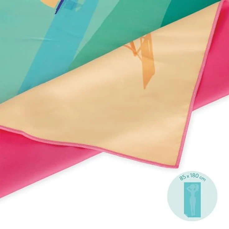 LEGAMI - Leichtes Strandtuch, Mikrofaser Strandtuch, Kompaktes Strandtuch, Sandbeständig, Schnell trocknend, Ultra-absorbierend, Platzsparendes Handtuch, 85 x 180 cm – Bild 2