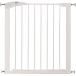Munchkin Maxi-Secure Tür-/Treppenschutzgitter mit Druckbefestigung, Türschutzgitter für Kinder, Hunde und Katzen 76 - 82 cm, maximum 117 cm mit Verlängerung, weiß