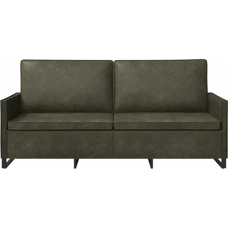 vidaXL 3-Sitzer Sofa Olivegrün 190 x 81 x 82 cm Kunstwildleder 42041002 – Bild 2