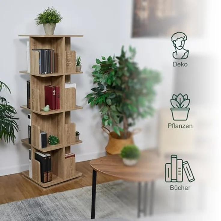 Bücherregal eckig Holzoptik 10050639_349 – Bild 5