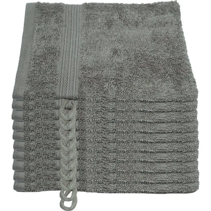 Julie Julsen Waschhandschuh 10-Waschhandschuh-Silbergrau-Waschhandschuh 15 x 21 cm (10-tlg)