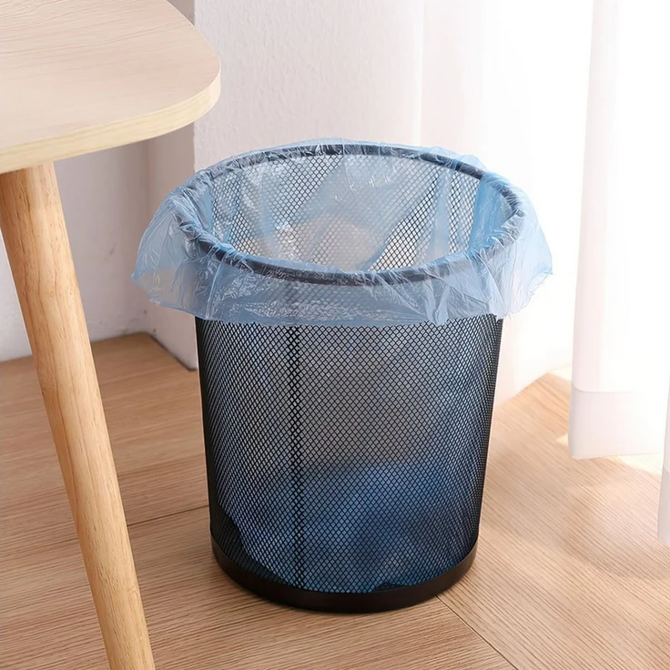 Sinoba Papierkorb Mülleimer Papierkorb Mesh aus Metall Höhe 34 cm 18 L rund, Drahtmetall, Silber – Bild 4