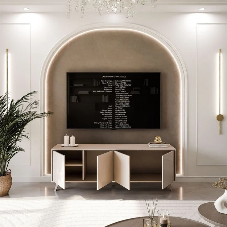 Lookway TV-Schrank SANAYI in Kaschmir mit eleganten Füßen Breite: 156 cm – Bild 2