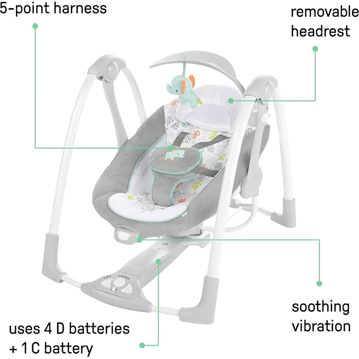 Ingenuity Tragbare Babywippe Wimberly – Bild 2