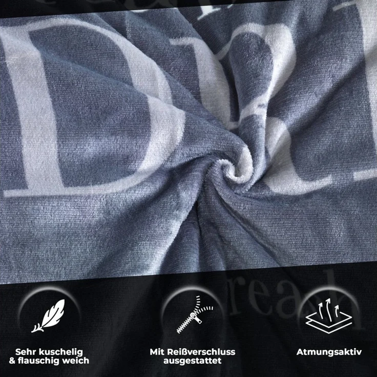 Malika Bettwäsche 135x200 + 80x80 cm Cashmere Touch Bettwäsche, atmungsaktiv, Mikrofaser, 2 teilig, Für Allergiker geeignet, pflegeleicht, angenehm weicher Stoff – Bild 3
