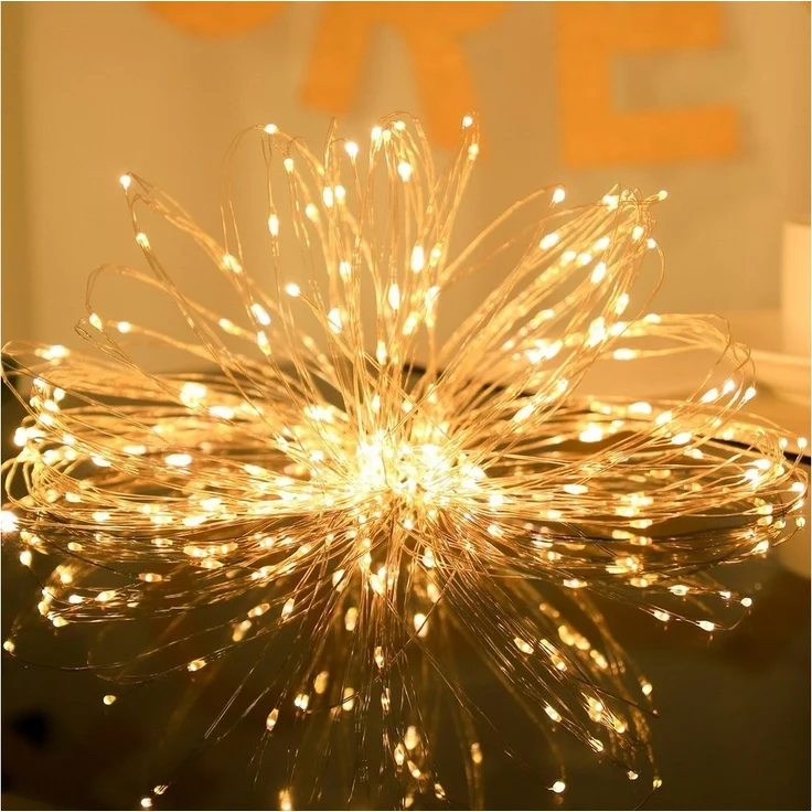 Salcar LED-Lichterkette 10m LED Lichterkette Outdoor Indoor USB Kupferdraht Weihnachtsdeko, Warmweiß – Bild 2