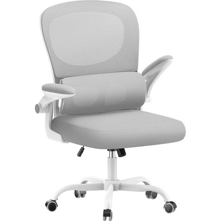 ZAISZE Bürostuhl 280G Netz Sitz Gaslift 2-Stufe Geräuschlose Rollen Ruhe & Effizienz (Set), Nylonrad, Fünf-Klauen-Stütze – Bild 1