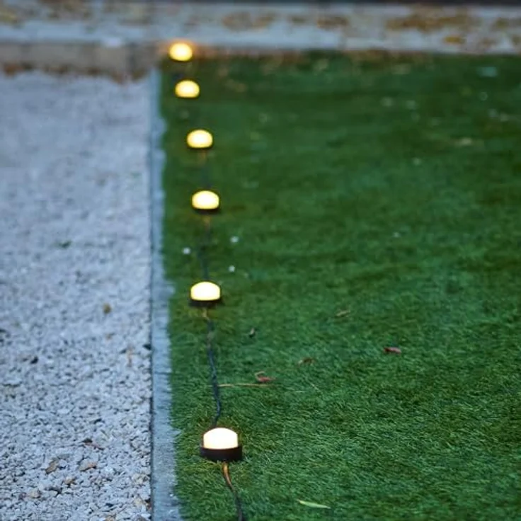 Lumisky 10 Mini-Solarleuchten Solray, LED-Wegeleuchten in Warmweiß, Aufsteck- und Wandmontage, 12 m, spritzwassergeschützt, 8 Stunden Akkulaufzeit – Bild 3