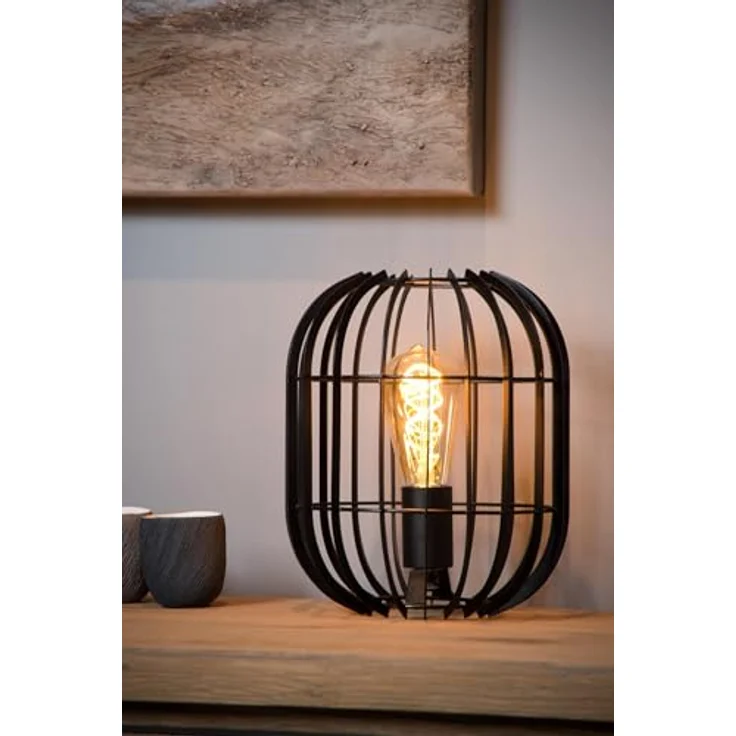 Lucide Reda 78599/01/30, Nachttischlampe aus Metall mit diffuser Lichtverteilung, rundes Design – Bild 5