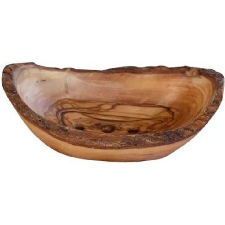 Olivenholz-erleben Seifenschale Seifenschale oval rustikal MITTEL mit Rille, aus Olivenholz, 1-St, antibakterielle Wirkung, resistent gegenüber Feuchtigkeit – Bild 3