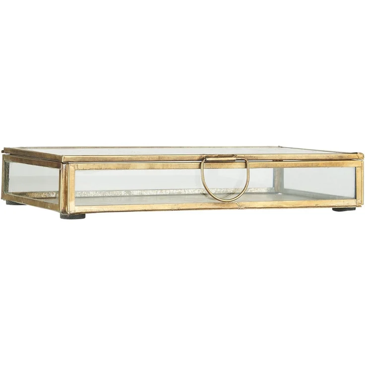 Ib Laursen Glasbox Serviettenhalter Schmuckkasten Glas Dose Messing Gold 0883-17 – Bild 5