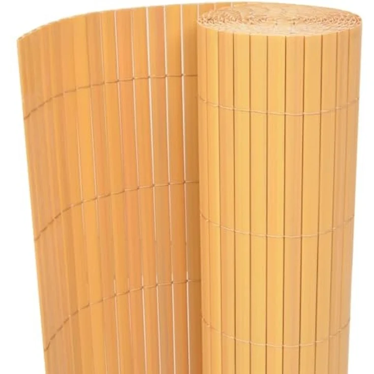 vidaXL Gartenzaun Gelb 150 x 300 cm PVC 43634 – Bild 1