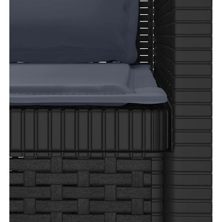 vidaXL 1-Sitzer Sessel mit Kissen Rattan-Look PP Anthrazit 8011871 – Bild 7