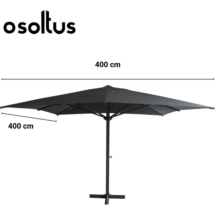 osoltus GASTRO Mittelmast-Schirm PROFI 4x4 m Anthrazit – Bild 3