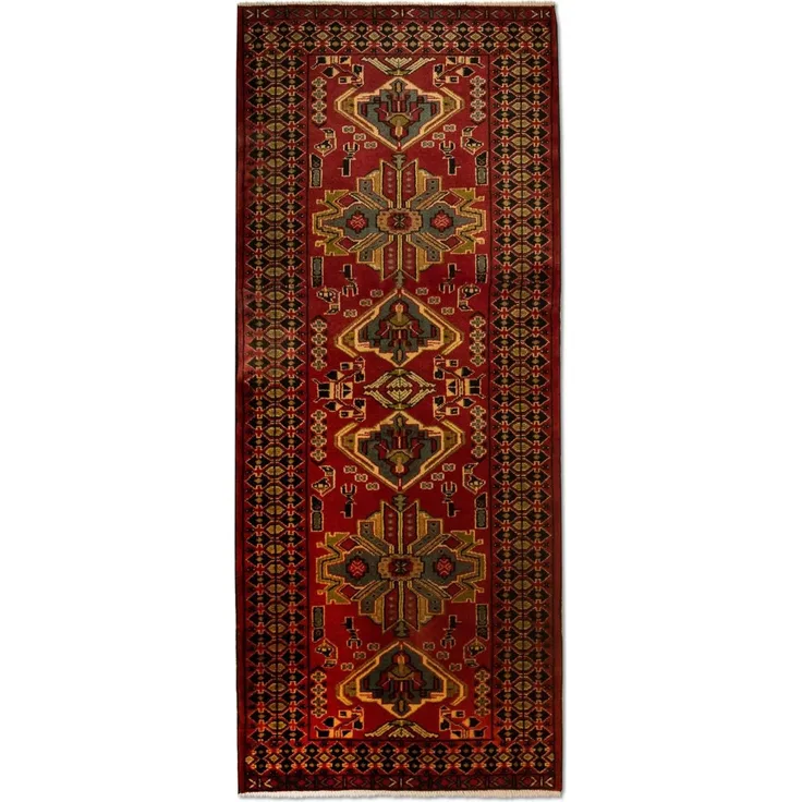 Morgenland Läufer Perser - Nomadic - 200 x 82 cm - rot