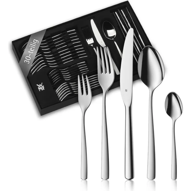 WMF Boston Besteck Set 12 Personen, Essbesteck 60 teilig, Monobloc-Messer, Cromargan Edelstahl poliert, glänzend, spülmaschinenfest: Tests, Infos & Preisvergleich