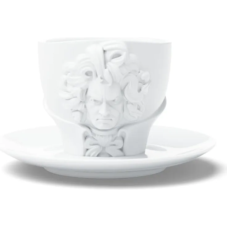TV TASSE Henkeltasse große Kaffeetasse TALENT Tasse Porzellan weiß Fiftyeight Products Ludwig van Beethoven