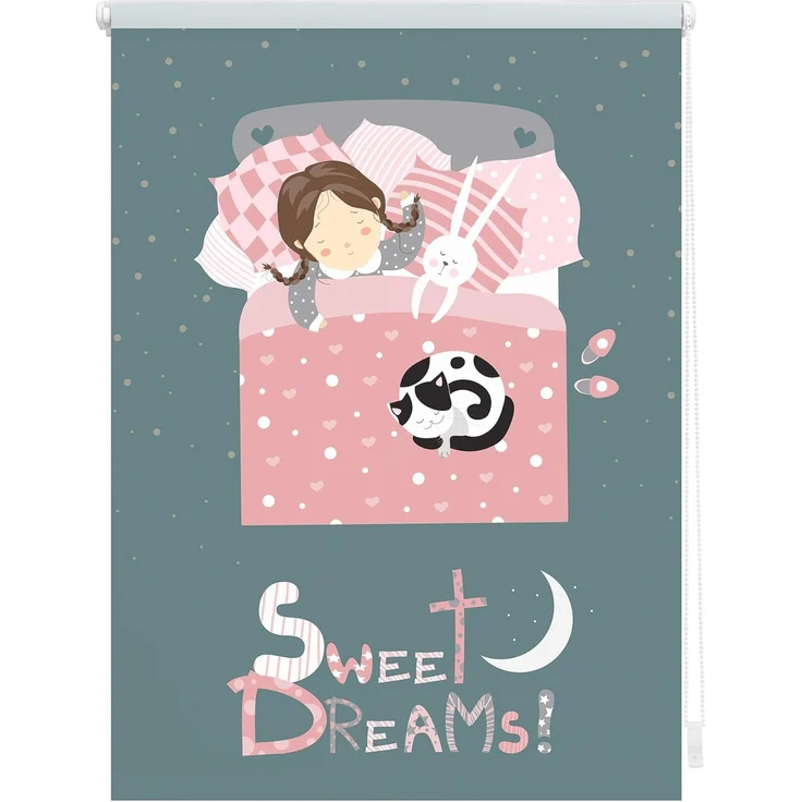 Seitenzugrollo Klemmfix Digital Sweet Dreams, LICHTBLICK ORIGINAL, verdunkelnd, ohne Bohren, freihängend, Klemmfix, bedruckt – Bild 1