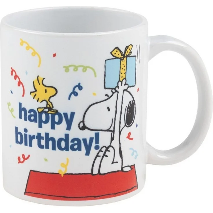 United Labels® Tasse Peanuts Snoopy Tasse Happy Birthday Kaffeetasse Geburtstag 320 ml, Keramik – Bild 3
