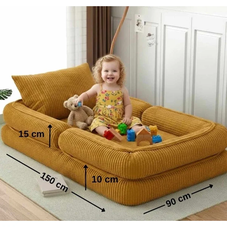 Hanah Home 'Exclusive 150 - Mustard' Beistellbett, Senf, 90 x 45 x 150 cm – Bild 7
