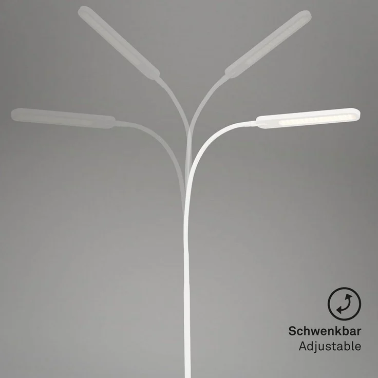 BRILONER - LED Stehlampe mit Touch, dimmbar in Stufen, einstellbar in warmweiß und kaltweiß, Leselampe, Wohnzimmerlampe, Deckenfluter, Standleuchte, Stehleuchte, 20,8 x 20,8 x 183 cm, Weiß – Bild 3