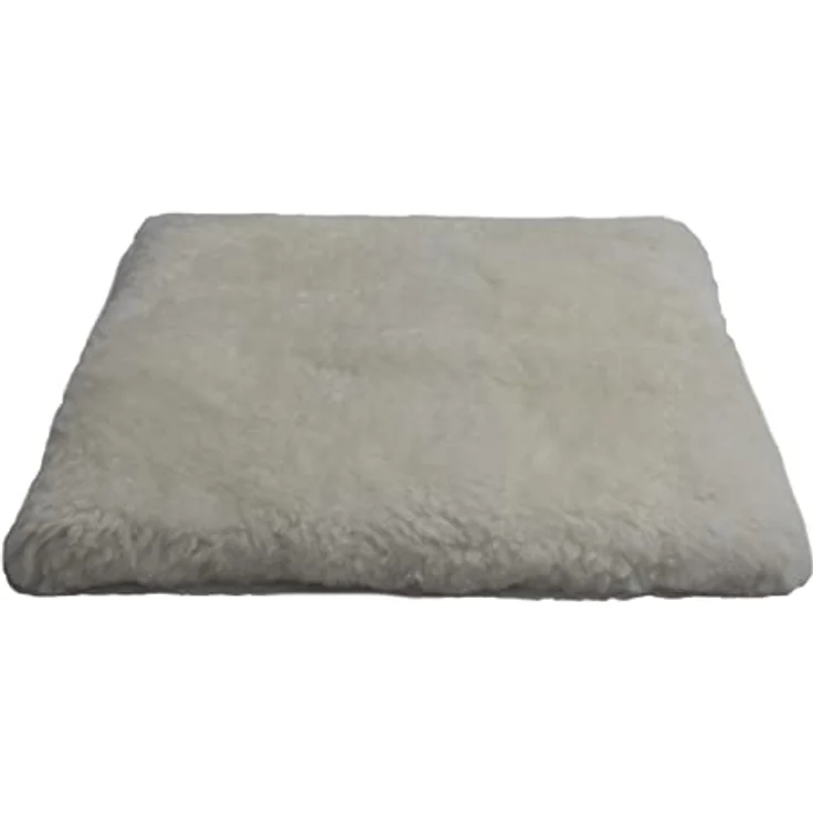 Reissner Lammfelle SIKI-VF Schaffell Sitzkissen Vollfell Qualität (Rollstuhlauflage Katzenbett) VF 40x40 cm weiß – Bild 2
