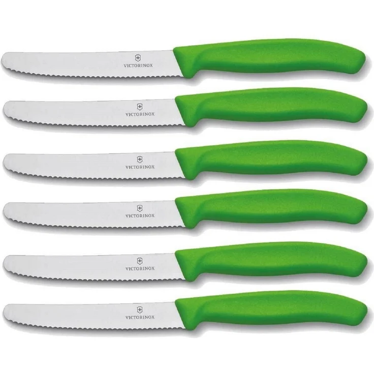 Victorinox Tafelmesser Tomatenmesser 6er Set grün – Bild 1