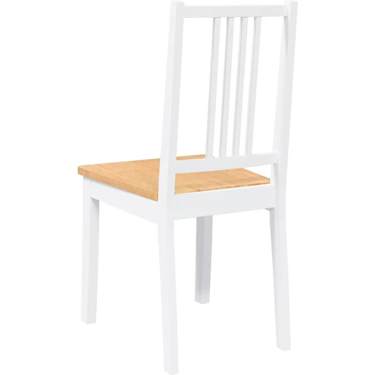 vidaXL Esszimmerstühle 2 Stk. Weiß Massivholz Gummibaum 4102399 – Bild 6