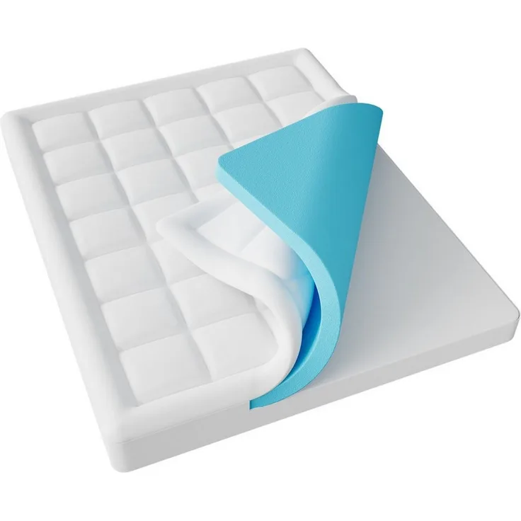 Elemuse, Topper Gel Schaum H3/H4 Topper mit Waschbar Bambusfaser Bezug, 7cm hoch, Memory Schaum Komfortschaum, Druckverteilung, Atmungsaktiv